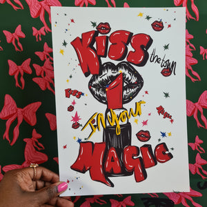 kiss the town in your magic print
