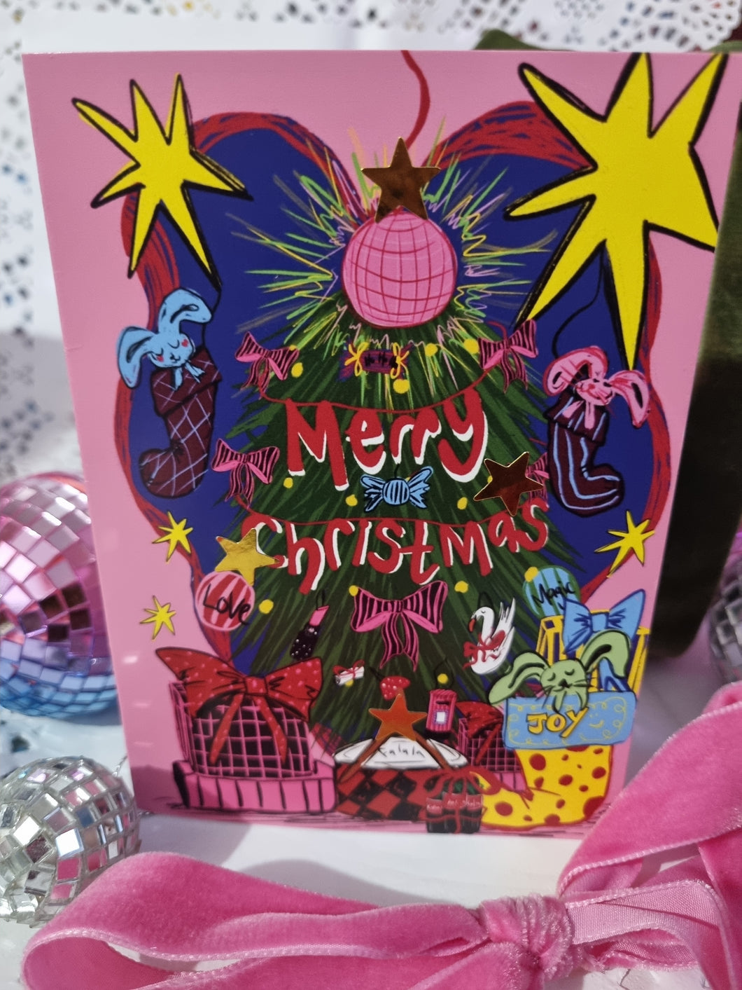 Merry Christmas, greetings card