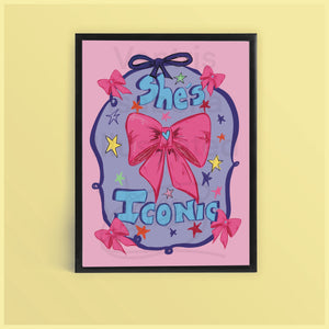 She’s iconic ,bow print
